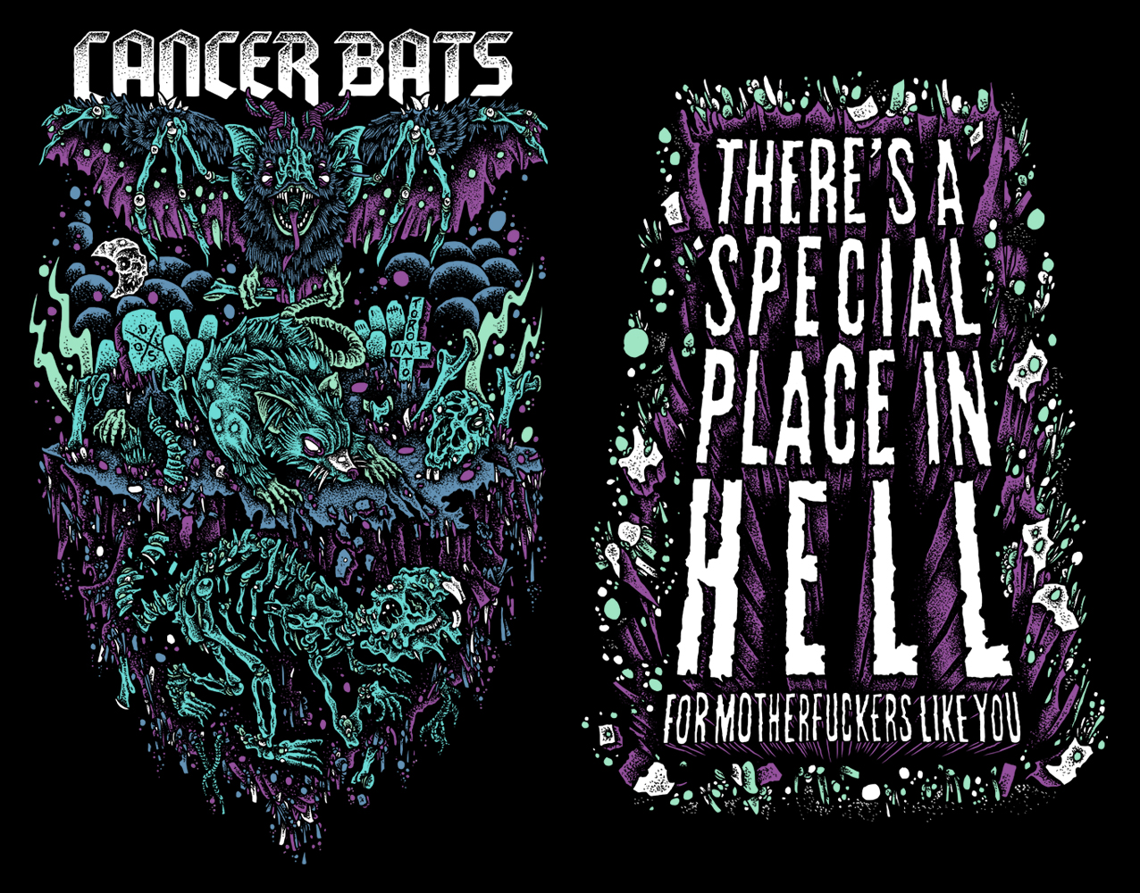 Cancer Bats rats illustration