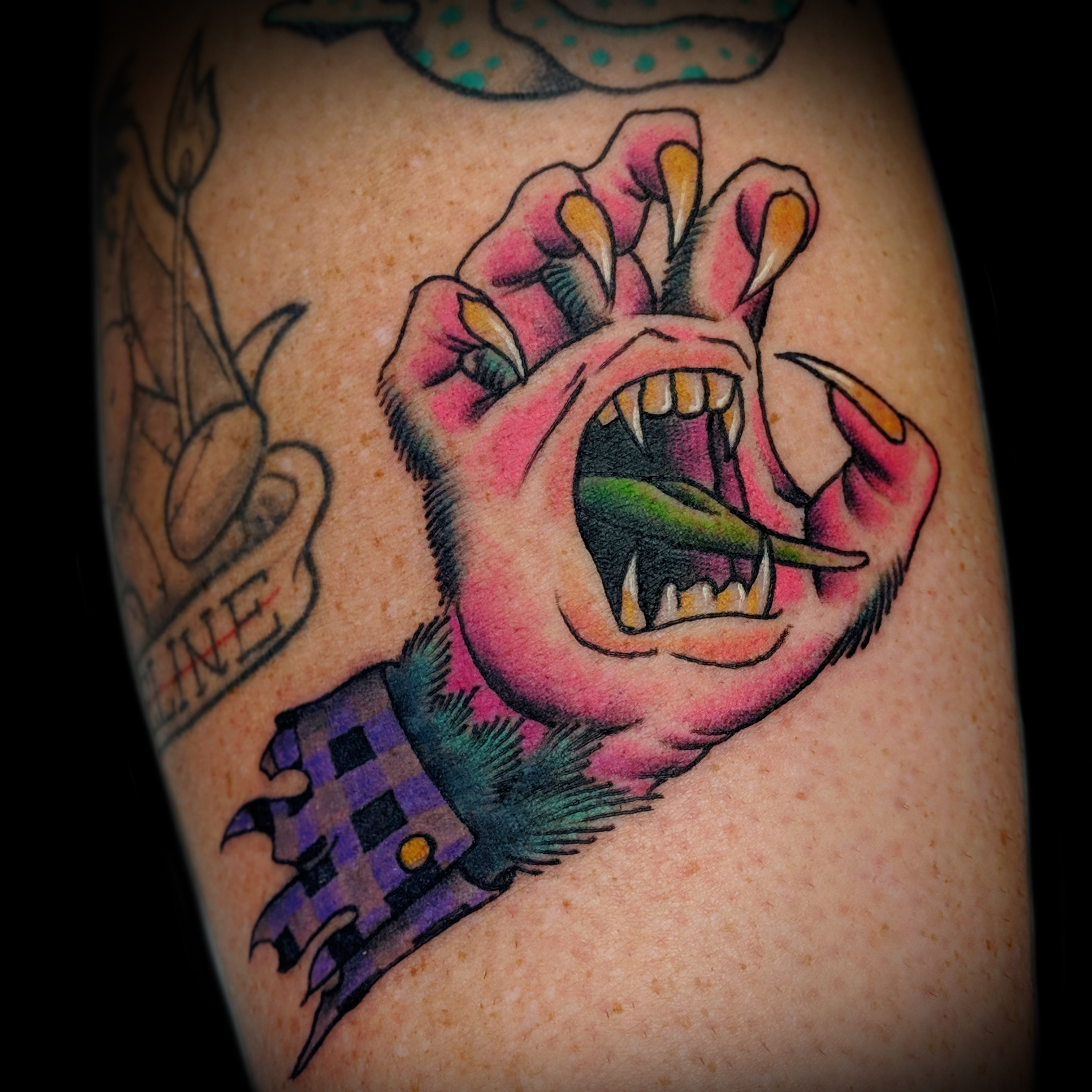 Werewolf hand tattoo